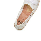 Load image into Gallery viewer, JOY&amp;MARIO Handmade Women’s Slip-On Espadrille Fabric Loafers Flats in White-05330W