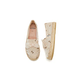 Load image into Gallery viewer, JOY&amp;MARIO Handmade Women’s Slip-On Espadrille Fabric Loafers Flats Shoes 05330W Apricot