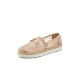 Load image into Gallery viewer, JOY&amp;MARIO Handmade Women’s Slip-On Espadrille Mesh Loafers Platform Shoes 52106W Apricot