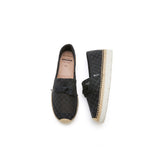 Load image into Gallery viewer, JOY&amp;MARIO Handmade Women’s Slip-On Espadrille Mesh Loafers Platform in Black-52106W