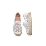 Load image into Gallery viewer, JOY&amp;MARIO Handmade Women’s Slip-On Espadrille Mesh Loafers Flats Shoes 05356W Beige