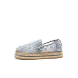 Load image into Gallery viewer, JOY&amp;MARIO Handmade Women’s Slip-On Espadrille Mesh Loafers Flats in Grey-05356W