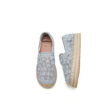 Load image into Gallery viewer, JOY&amp;MARIO Handmade Women’s Slip-On Espadrille Mesh Loafers Flats Shoes 05356W Grey