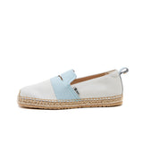 Load image into Gallery viewer, JOY&amp;MARIO Handmade Women’s Slip-On Espadrille Cow Leather Flats in Blue-05388W