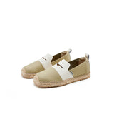 Load image into Gallery viewer, JOY&amp;MARIO Handmade Women’s Slip-On Espadrille Cow Leather Flats in Green-05388W