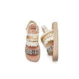 Handmade Women’s Slip-On Espadrille Fabric Loafers Flats Sandal-05372W
