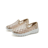 Load image into Gallery viewer, JOY&amp;MARIO Women’s Slip-On Mesh Loafers in Apricot-78382W