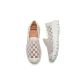 Load image into Gallery viewer, JOY&amp;MARIO Women’s Slip-On Mesh Loafers in White-78382W