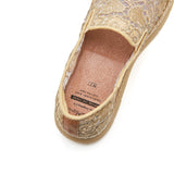 Load image into Gallery viewer, JOY&amp;MARIO Handmade Women’s Slip-On Espadrille Mesh Loafers Platform Shoes 52115W Gold