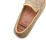 Load image into Gallery viewer, JOY&amp;MARIO Handmade Women’s Slip-On Espadrille Mesh Loafers Flats Shoes 69230W Gold