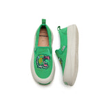 Load image into Gallery viewer, JOY&amp;MARIO Women’s Slip-On Fabric Loafers Comfortable Platform Shoes  87309W Green