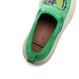 Load image into Gallery viewer, JOY&amp;MARIO Women’s Slip-On Fabric Loafers in Green-87309W