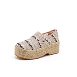 Load image into Gallery viewer, JOY&amp;MARIO Handmade Women’s Slip-On Espadrille Mesh Loafers Wedges in Pink-86181W