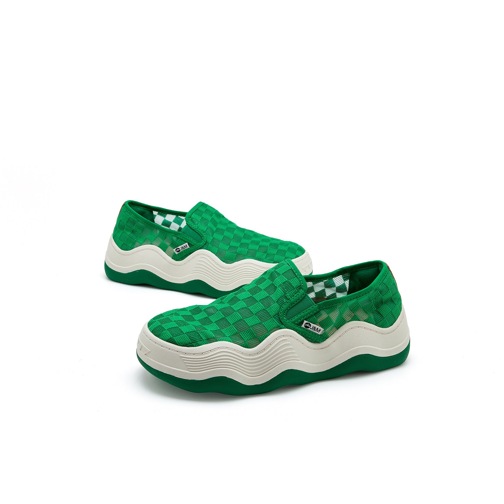 JOY&MARIO Women’s Slip-On Mesh Loafers in Green-87312W