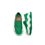 Load image into Gallery viewer, JOY&amp;MARIO Women’s Slip-On Mesh Loafers in Green-87312W