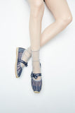Load image into Gallery viewer, JOY&amp;MARIO Handmade Women’s Slip-On Espadrille Mesh Loafers Flats Shoes 05023W Navy
