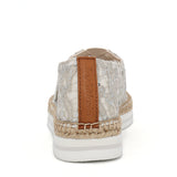 Load image into Gallery viewer, JOY&amp;MARIO Handmade Women’s Slip-On Espadrille Mesh Loafers Platform A51397W Apricot
