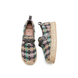 Load image into Gallery viewer, JOY&amp;MARIO Handmade Women’s Slip-On Espadrille Fabric Loafers in Grey-05350W JOYANDMARIO