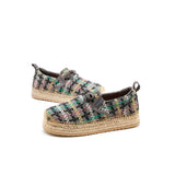 Load image into Gallery viewer, JOY&amp;MARIO Handmade Women’s Slip-On Espadrille Fabric Loafers in Grey-05350W JOYANDMARIO