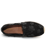 Load image into Gallery viewer, JOY&amp;MARIO Handmade Women’s Slip-On Espadrille Mesh Loafers Flats in Black-A01287W JOYANDMARIO