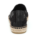 Load image into Gallery viewer, JOY&amp;MARIO Handmade Women’s Slip-On Espadrille Mesh Loafers Flats in Black-A01287W JOYANDMARIO