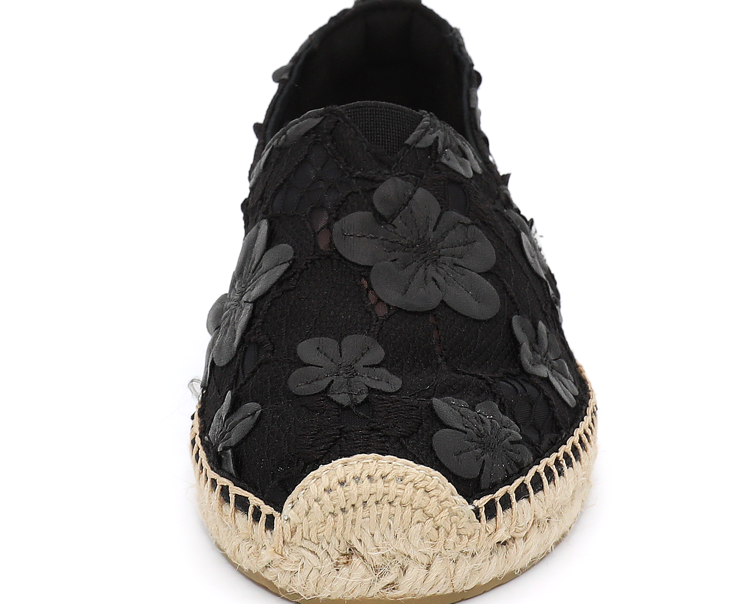 JOY&MARIO Handmade Women’s Slip-On Espadrille Mesh Loafers Flats in Black-A01287W JOYANDMARIO