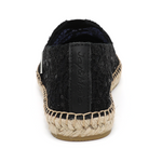JOY&MARIO Handmade Women’s Slip-On Espadrille Mesh Loafers Flats in Black-A01961W JOYANDMARIO