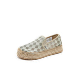 Load image into Gallery viewer, JOY&amp;MARIO Handmade Women’s Slip-On Espadrille Mesh Loafers in Apricot-05337W JOYANDMARIO