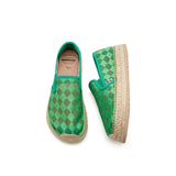 Load image into Gallery viewer, JOY&amp;MARIO Handmade Women’s Slip-On Espadrille Mesh Loafers in Green-05337W JOYANDMARIO