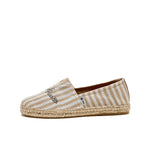 JOY&MARIO Handmade Women’s Slip-On Espadrille Stripe Flats in Apricot-05325W JOYANDMARIO