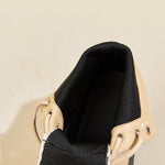 JOY&MARIO Women's Action Leather Lace-up Boots in Apricot-69102W JOYANDMARIO