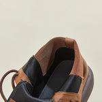 JOY&MARIO Women's Action Leather Lace-up Boots in Brown-69091W JOYANDMARIO