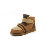 JOY&MARIO Women's Cow Suede Snow Short Boots in Camel-69217W JOYANDMARIO