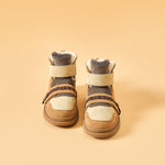 JOY&MARIO Women's Cow Suede Snow Short Boots in Camel-69217W JOYANDMARIO