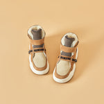 JOY&MARIO Women's Cow Suede Snow Short Boots in Camel-87308W JOYANDMARIO
