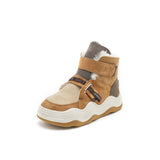 JOY&MARIO Women's Cow Suede Snow Short Boots in Camel-87308W JOYANDMARIO