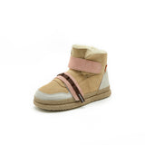 JOY&MARIO Women's Cow Suede Snow Short Boots in Pink-69217W JOYANDMARIO