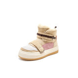 Load image into Gallery viewer, JOY&amp;MARIO Women&#39;s Cow Suede Snow Short Boots in Pink-87307W JOYANDMARIO