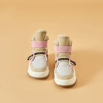 JOY&MARIO Women's Cow Suede Snow Short Boots in Pink-87308W JOYANDMARIO