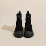 Load image into Gallery viewer, JOY&amp;MARIO Women&#39;s Cow Suede Zipper Boots in Black-69098W JOYANDMARIO