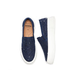 JOY&MARIO Women’s Slip-On Canvas Loafers in Navy-83305W JOYANDMARIO