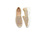 Load image into Gallery viewer, JOY&amp;MARIO Women’s Slip-On Mesh Loafers in Gold-76191W JOYANDMARIO