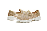 Load image into Gallery viewer, JOY&amp;MARIO Women’s Slip-On Mesh Loafers in Gold-76191W JOYANDMARIO