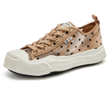 Load image into Gallery viewer, JOY&amp;MARIO Women’s Lace-up Mesh Loafers in Apricot-65085W